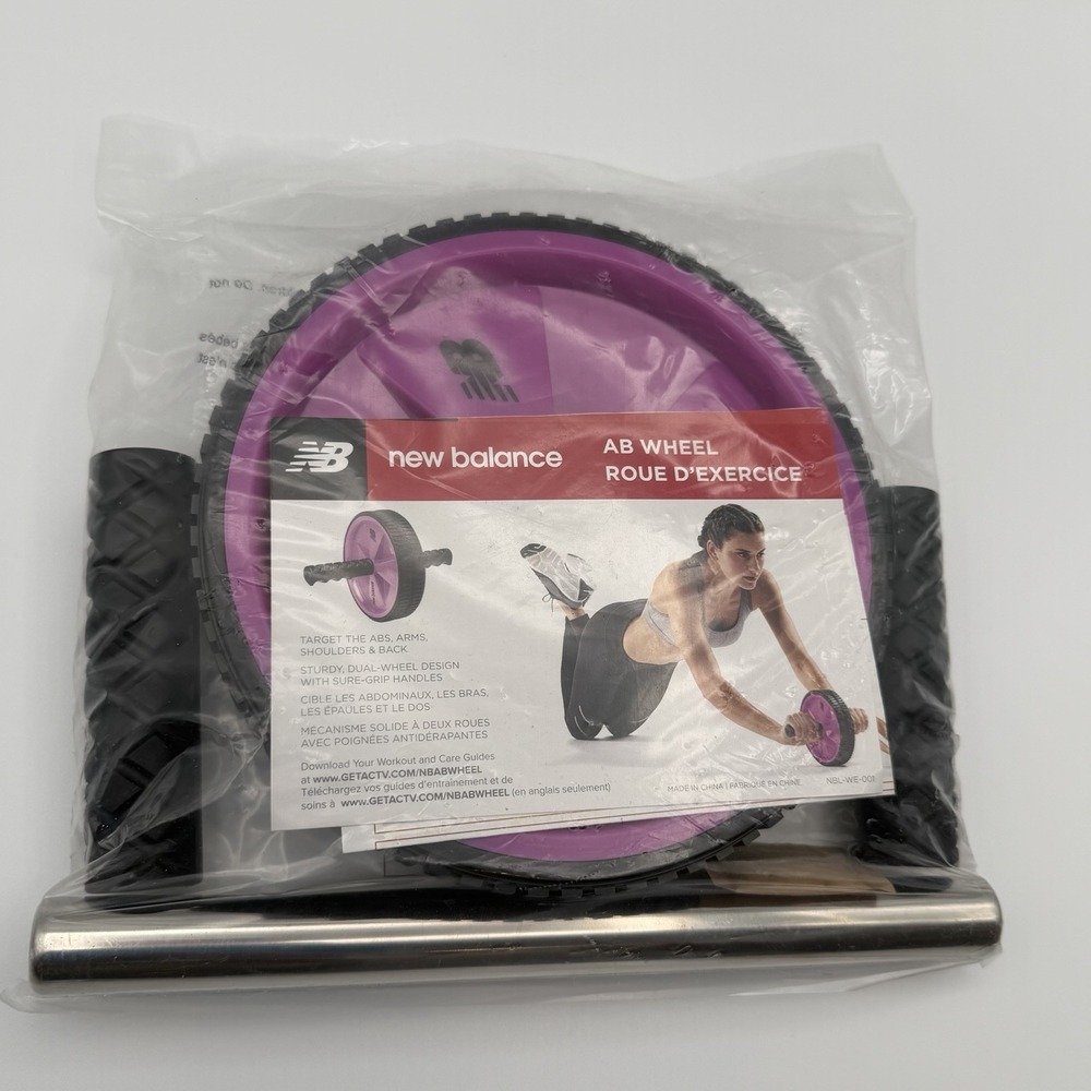 New Balance Ab Wheel NBL-WE-001 Dual-Wheel Core‎ Roller Purple/Black – NWT